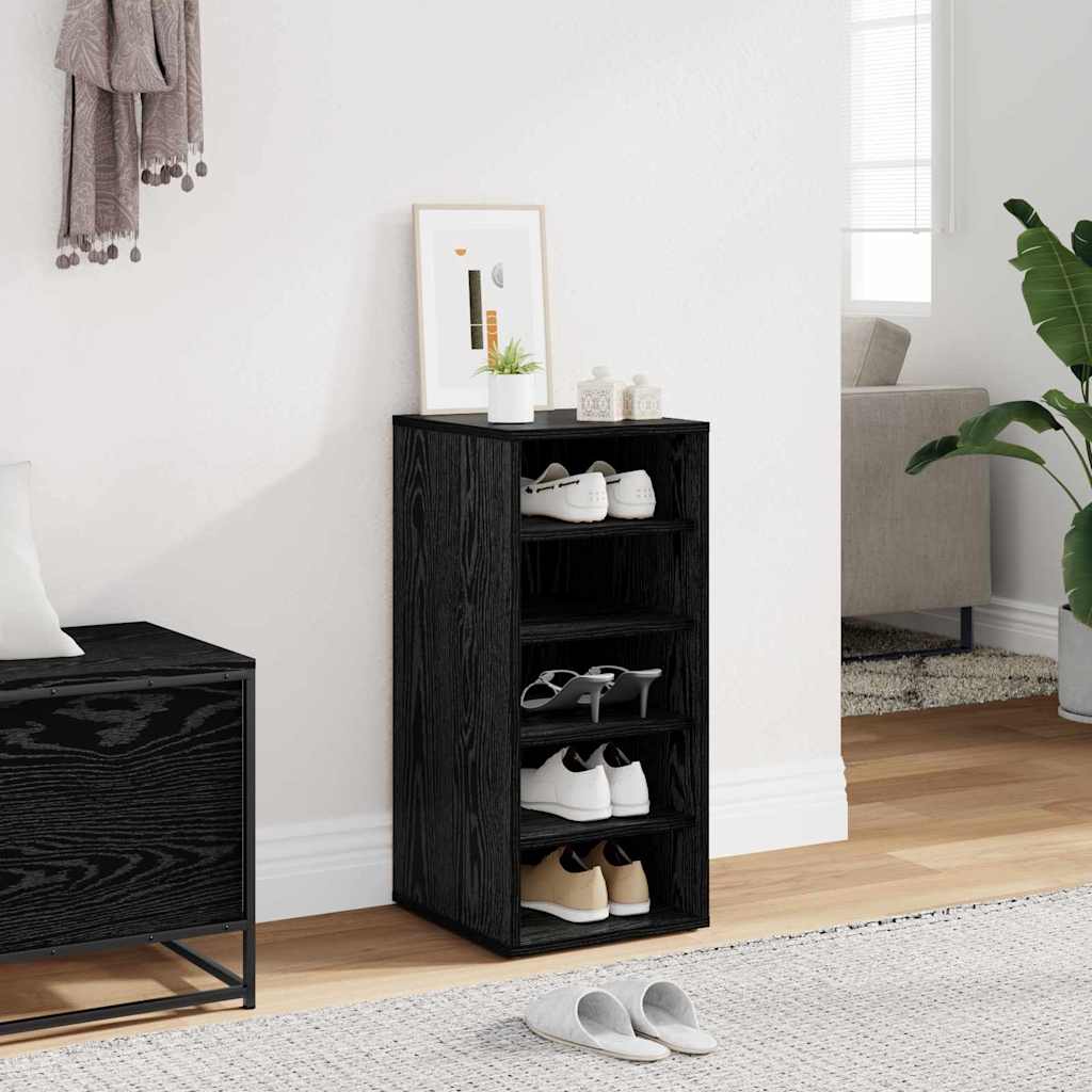 Sko Skap med hylle Svart Eik 32 x 35 x 70 cm Konstruert tre