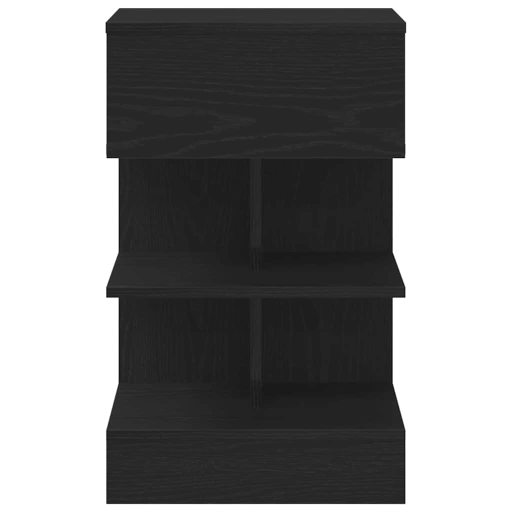 Nattbordskap 2 pcs Svart Eik 40 x 35 x 65 cm Konstruert tre