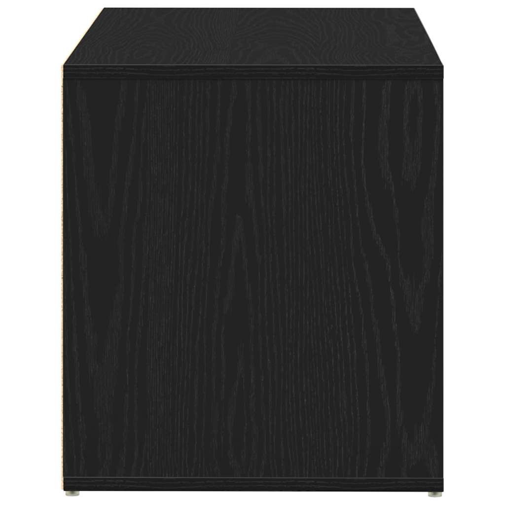 Gangbenk med skuff Svart Eik 80 x 40 x 45 cm Konstruert tre