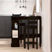 Barbord med hylle Svart Eik 100 x 48 x 101,5 cm Konstruert tre