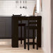 Barbord med hylle Svart Eik 102 x 50 x 103,5 cm Konstruert tre