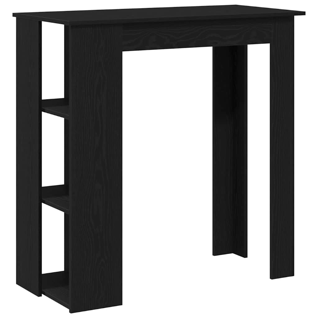 Barbord med hylle Svart Eik 102 x 50 x 103,5 cm Konstruert tre