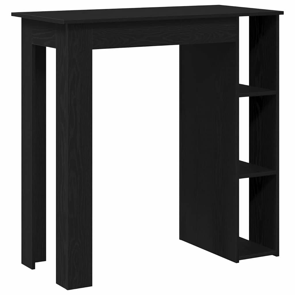 Barbord med hylle Svart Eik 102 x 50 x 103,5 cm Konstruert tre