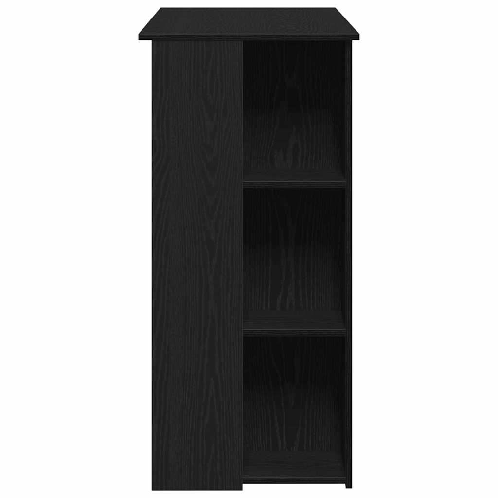 Barbord med hylle Svart Eik 102 x 50 x 103,5 cm Konstruert tre