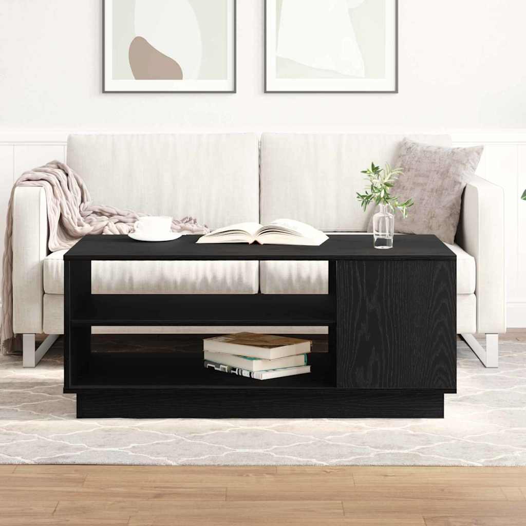 Kaffebord Svart Eik 102 x 55 x 43 cm Konstruert tre