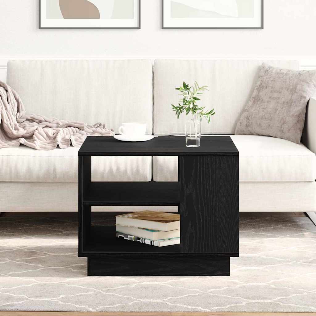 Kaffebord Svart Eik 55 x 55 x 42 cm Konstruert tre