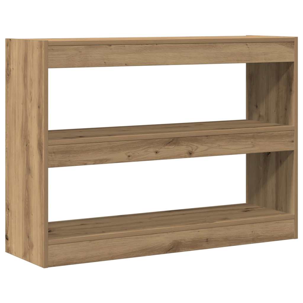 Bokhylle 2 nivåer 100 x 30 x 72 cm Konstruert tre artisan eik