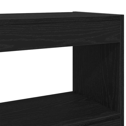 Bokhylle Svart Eik 100 x 30 x 72 cm Konstruert tre