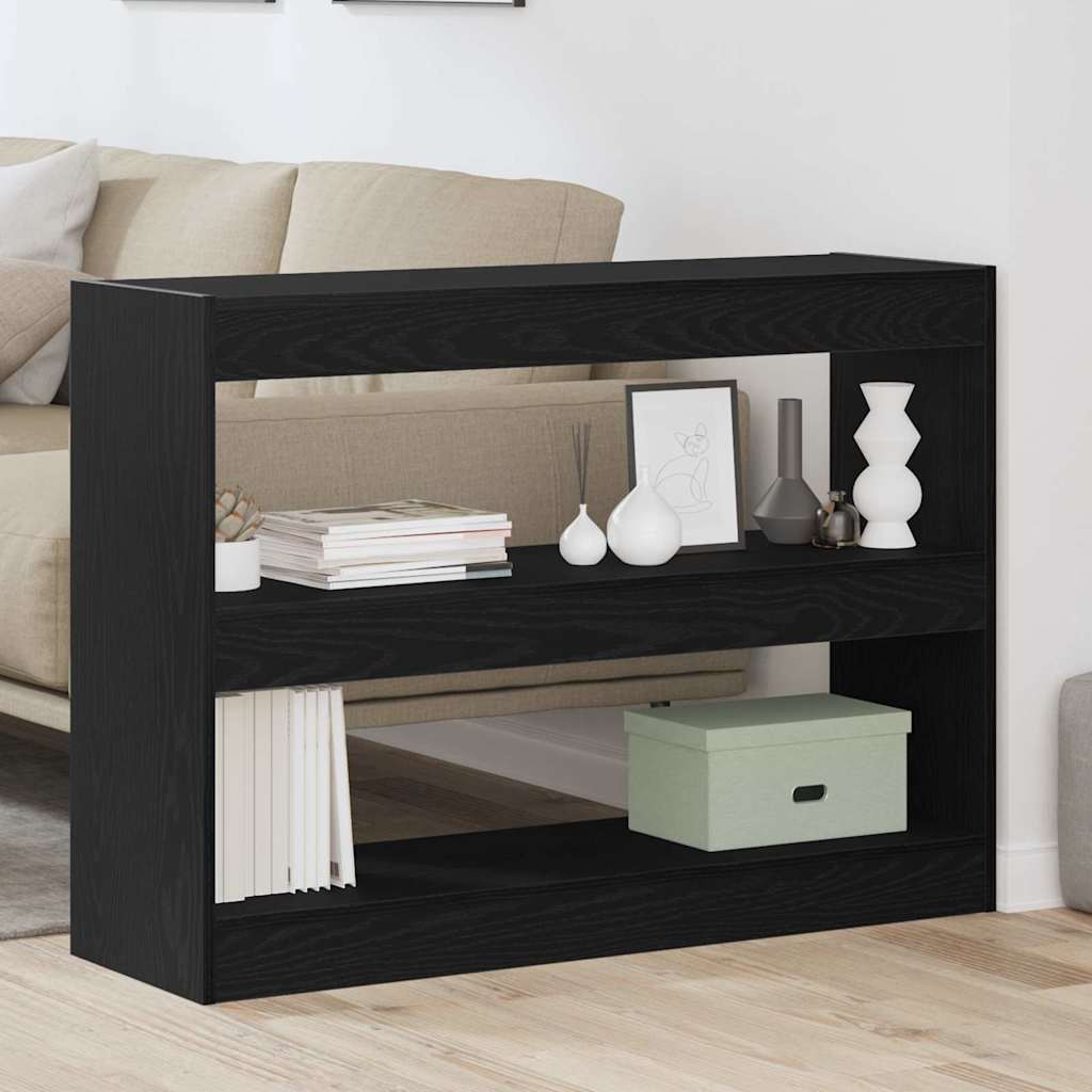 Bokhylle Svart Eik 100 x 30 x 72 cm Konstruert tre