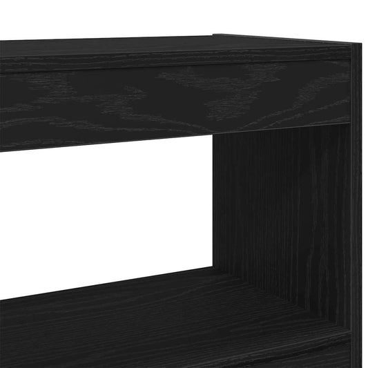 Bokskap Svart Eik 100 x 30 x 103 cm Konstruert tre