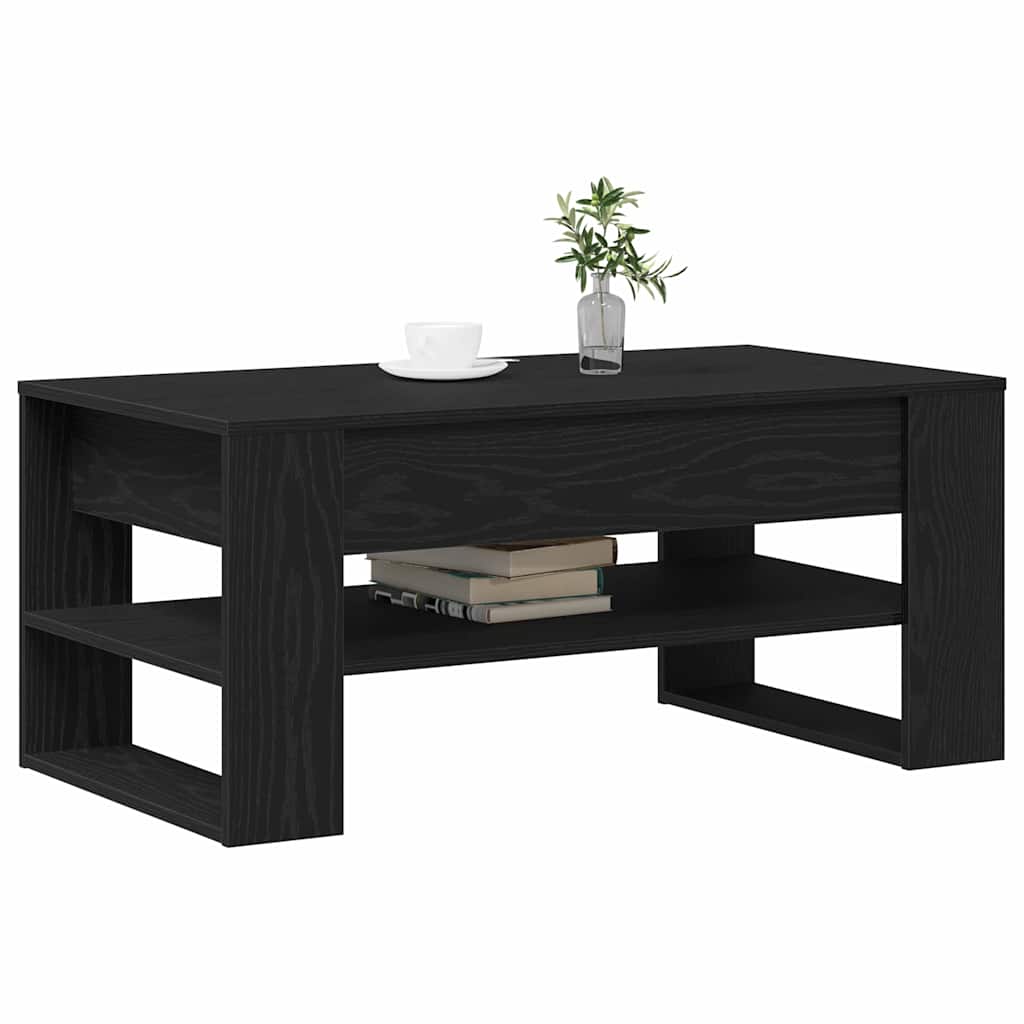 Kaffebord Svart Eik 102 x 55 x 45 cm Konstruert tre