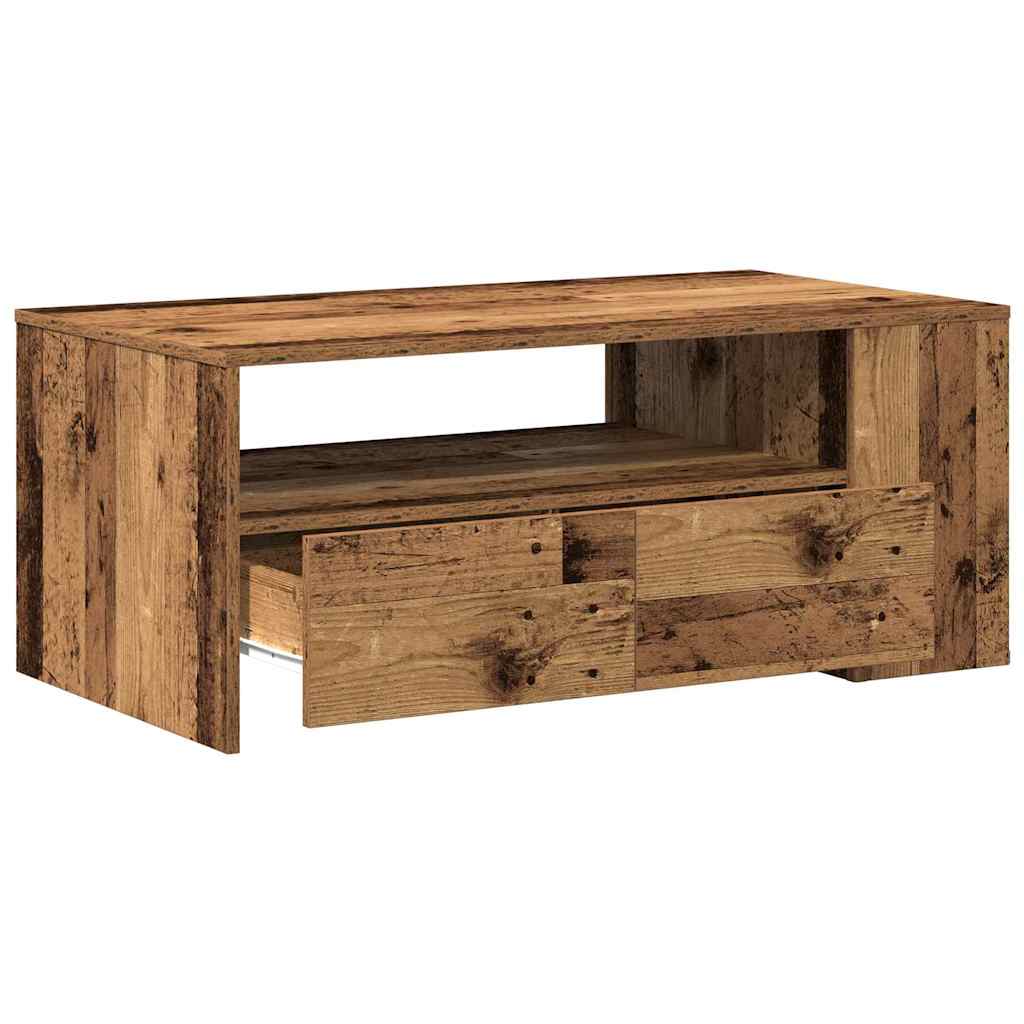 Kaffebord med skuff Gamle tre 102 x 55 x 43,5 cm Konstruert tre