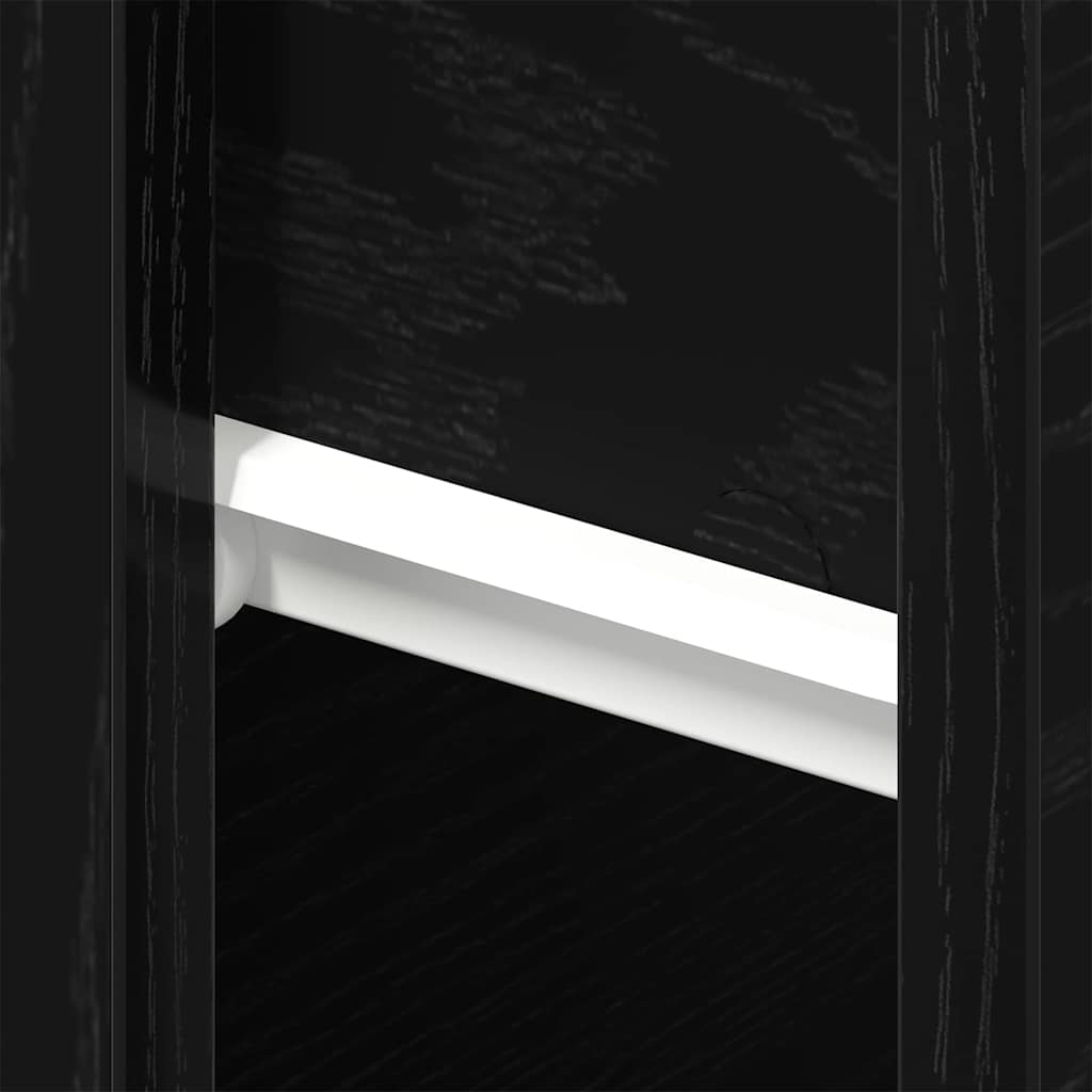 Nattbordskap 2 pcs Svart eik 46 x 29.5 x 30 cm Konstruert tre