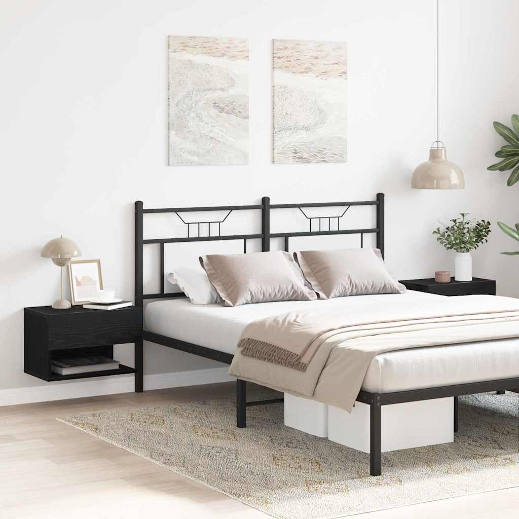 Nattbordskap 2 pcs Svart eik 46 x 29.5 x 30 cm Konstruert tre