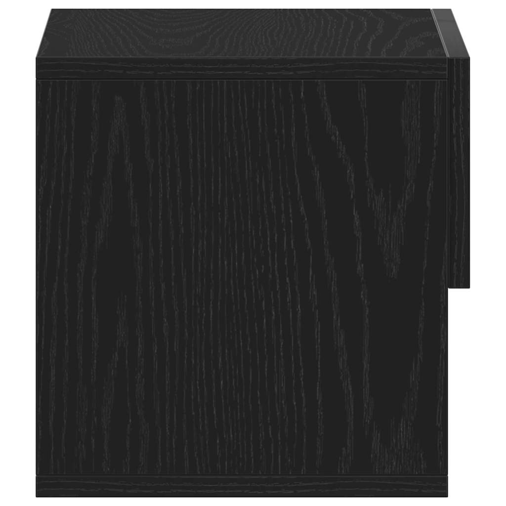 Nattbordskap 2 pcs Svart Eik 46 x 30 x 30 cm Konstruert tre