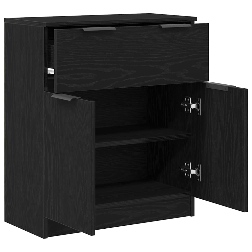 Serviesskap Svart Eik 60 x 30 x 70 cm Konstruert tre