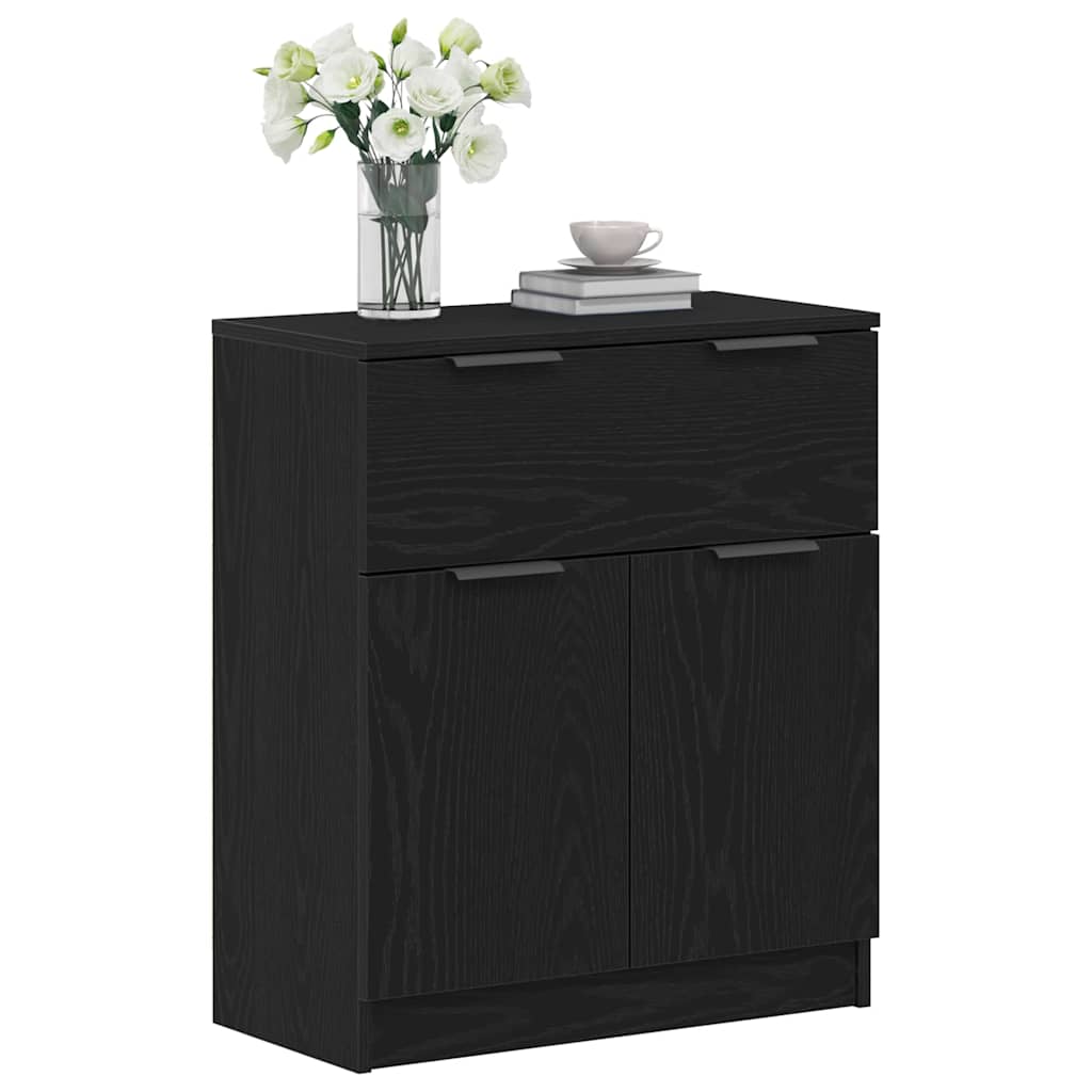 Serviesskap Svart Eik 60 x 30 x 70 cm Konstruert tre