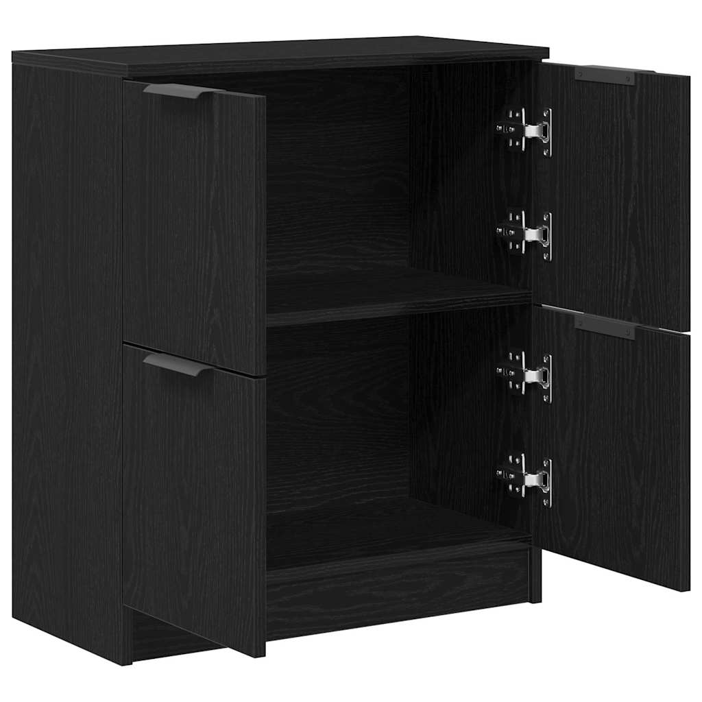 Serviesskap Svart Eik 60 x 30 x 70 cm Konstruert tre vidaXL