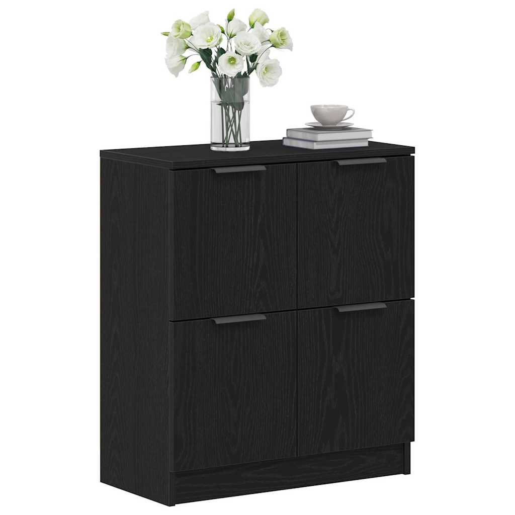 Serviesskap Svart Eik 60 x 30 x 70 cm Konstruert tre vidaXL