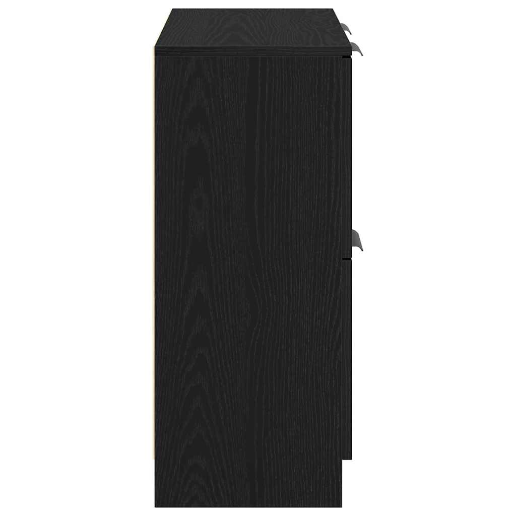 Serviesskap Svart Eik 60 x 30 x 70 cm Konstruert tre vidaXL