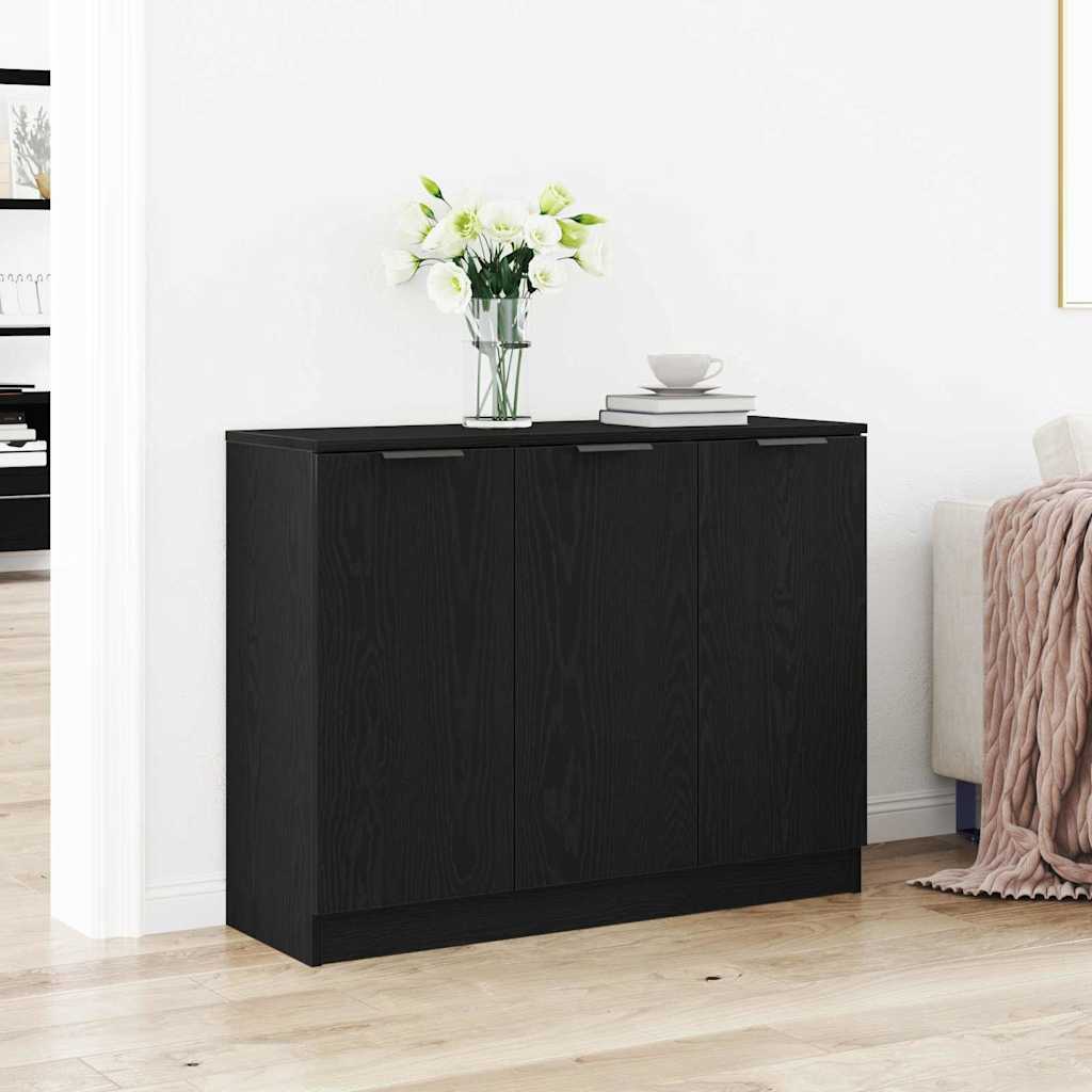Serviesskap Svart Eik 90,5 x 30 x 70 cm Konstruert tre