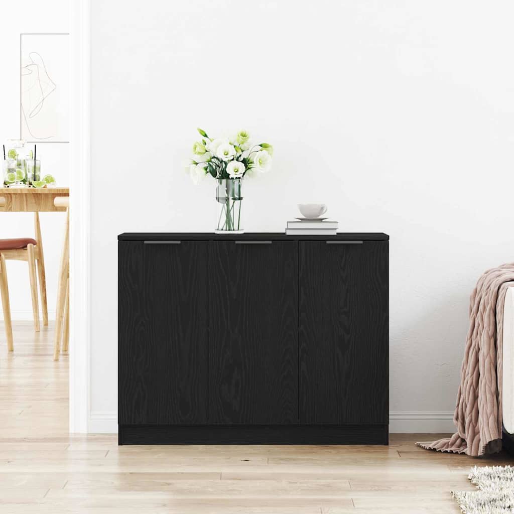 Serviesskap Svart Eik 90,5 x 30 x 70 cm Konstruert tre