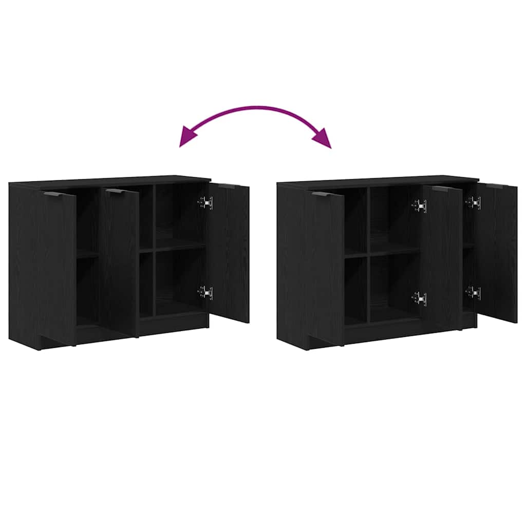 Serviesskap Svart Eik 90,5 x 30 x 70 cm Konstruert tre
