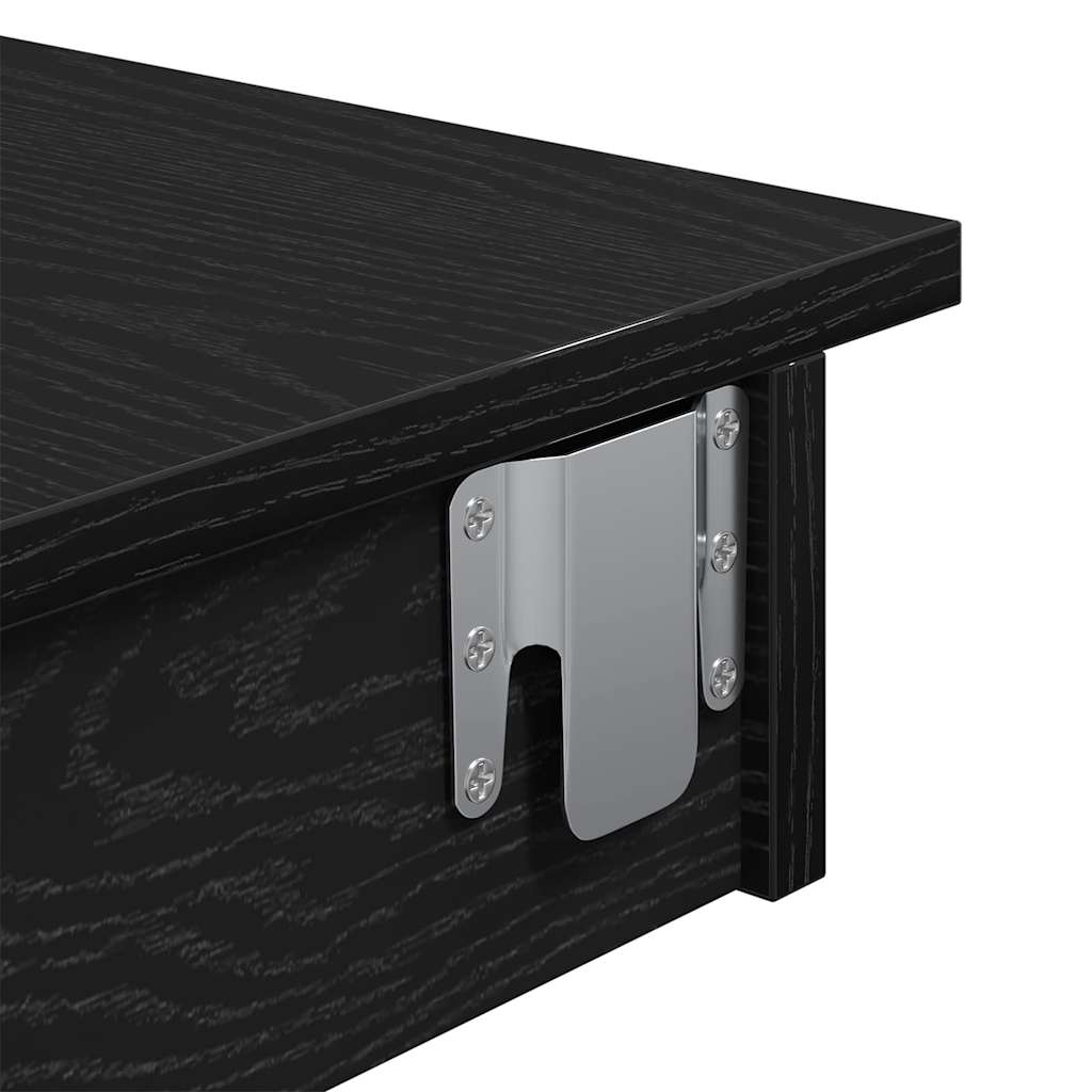 Veggbart Bord Svart Eik 102 x 45 x 103,5 cm Konstruert tre