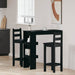 Veggbart Bord Svart Eik 102 x 45 x 103,5 cm Konstruert tre