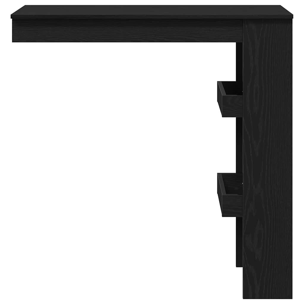 Veggbart Bord Svart Eik 102 x 45 x 103,5 cm Konstruert tre