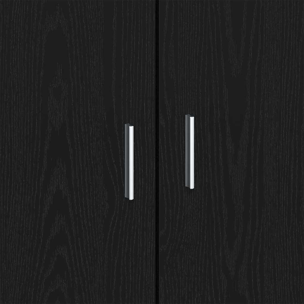 Serviesskap Svart Eik 80 x 40 x 75 cm Konstruert tre