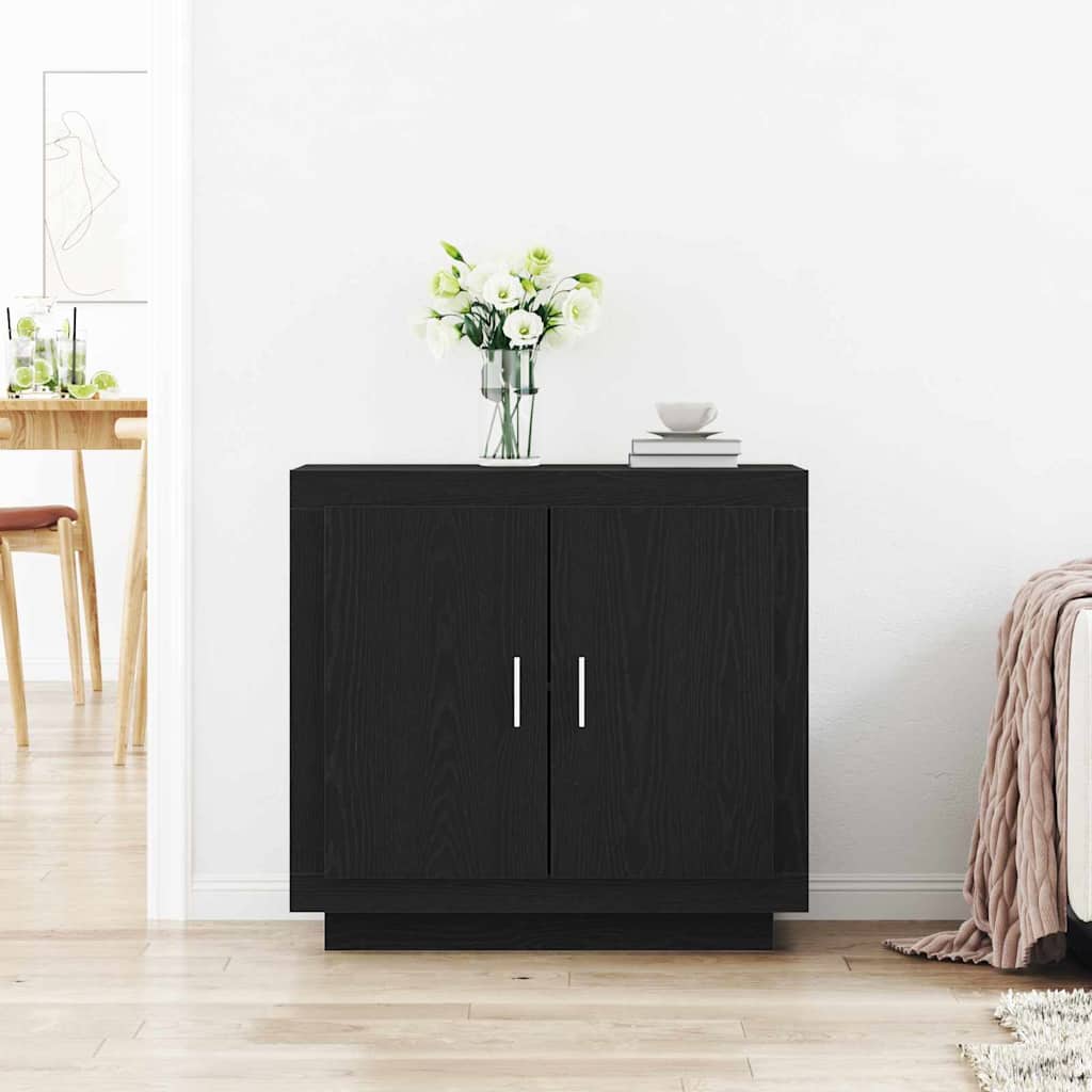 Serviesskap Svart Eik 80 x 40 x 75 cm Konstruert tre
