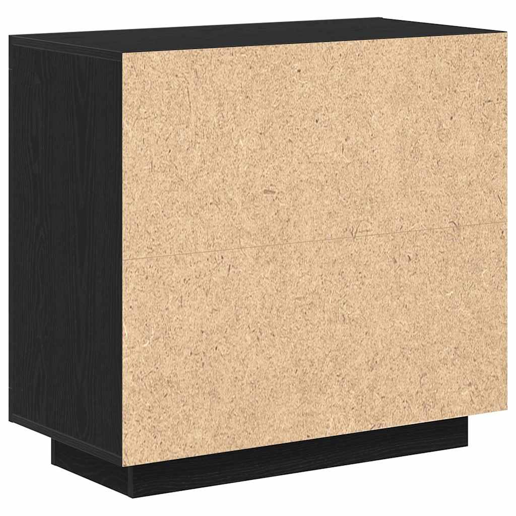 Serviesskap Svart Eik 80 x 40 x 75 cm Konstruert tre