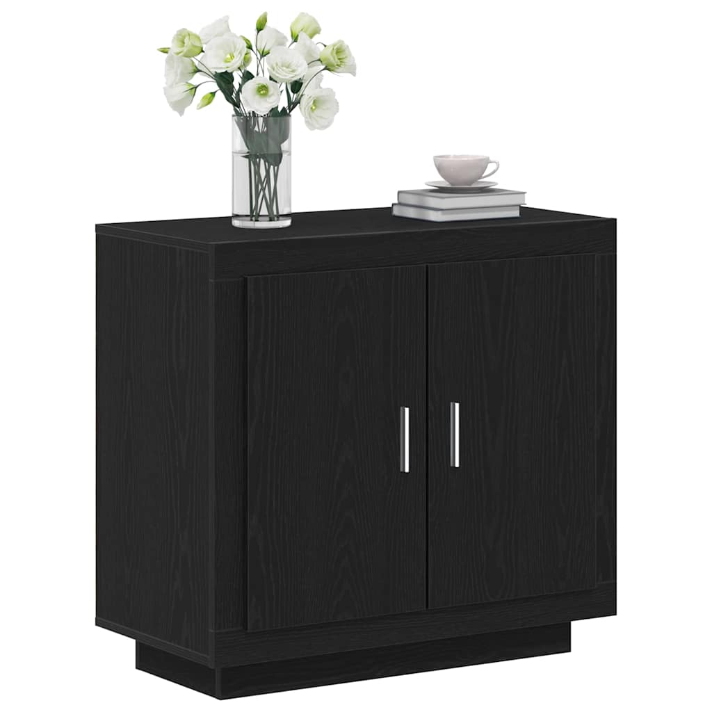 Serviesskap Svart Eik 80 x 40 x 75 cm Konstruert tre
