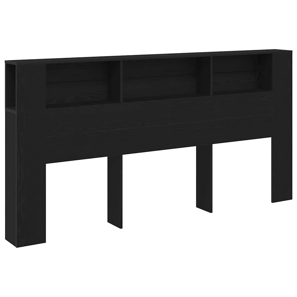 Hodegavlskap Svart Eik 200 x 18,5 x 102,5 cm Konstruert tre