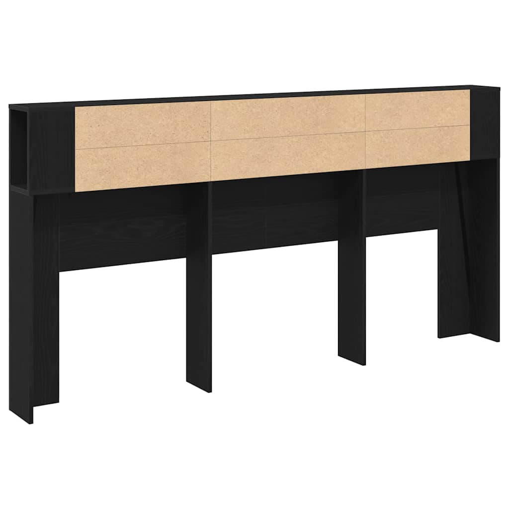 Hodegavlskap Svart Eik 200 x 18,5 x 102,5 cm Konstruert tre
