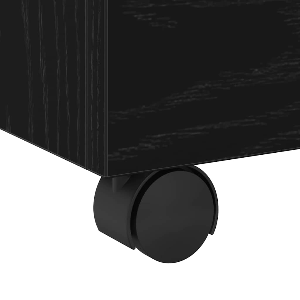 Arkivskap med skuff Svart Eik 45 x 38 x 54 cm Konstruert tre