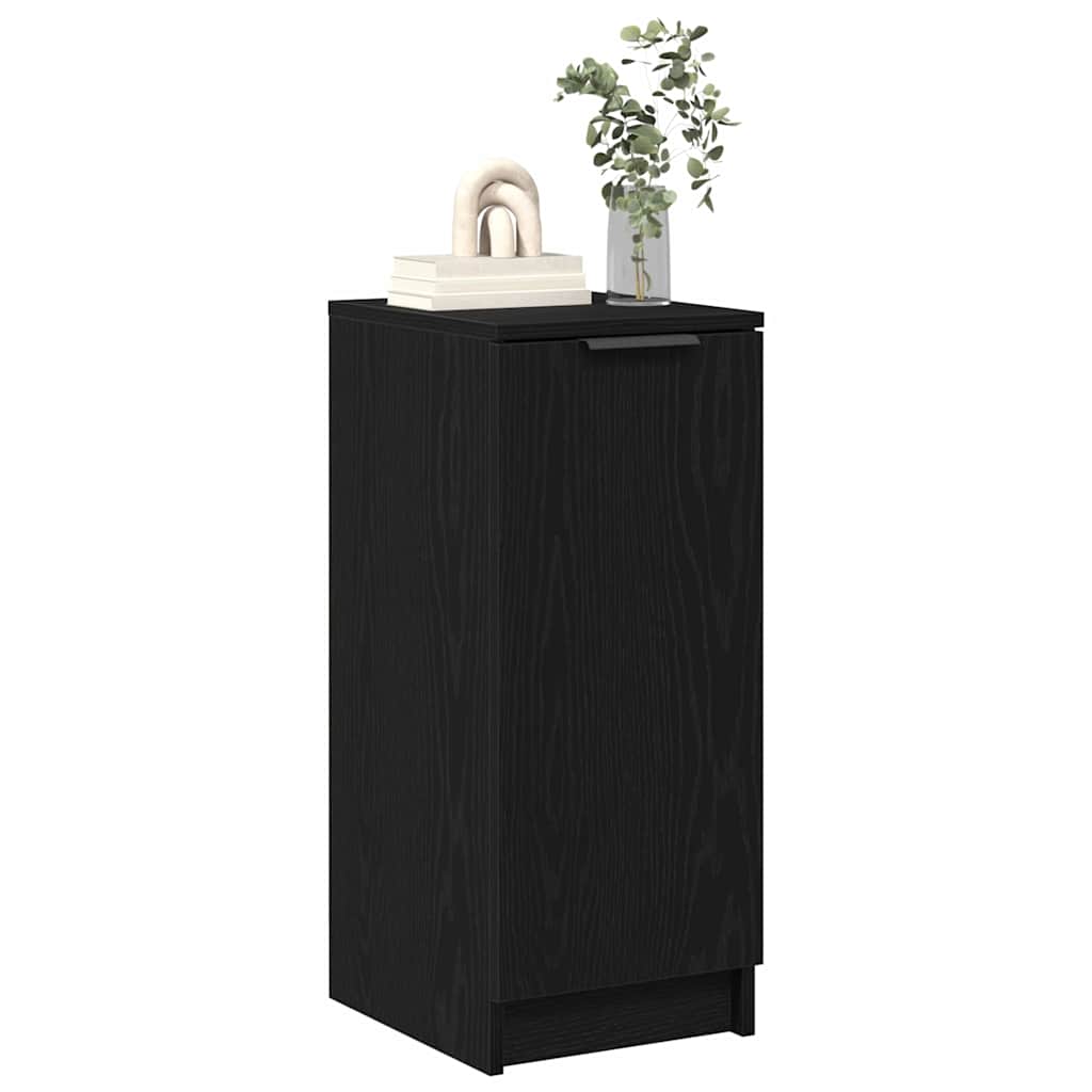 Sko Skap med hylle Svart Eik 29,5 x 35 x 70 cm Konstruert tre