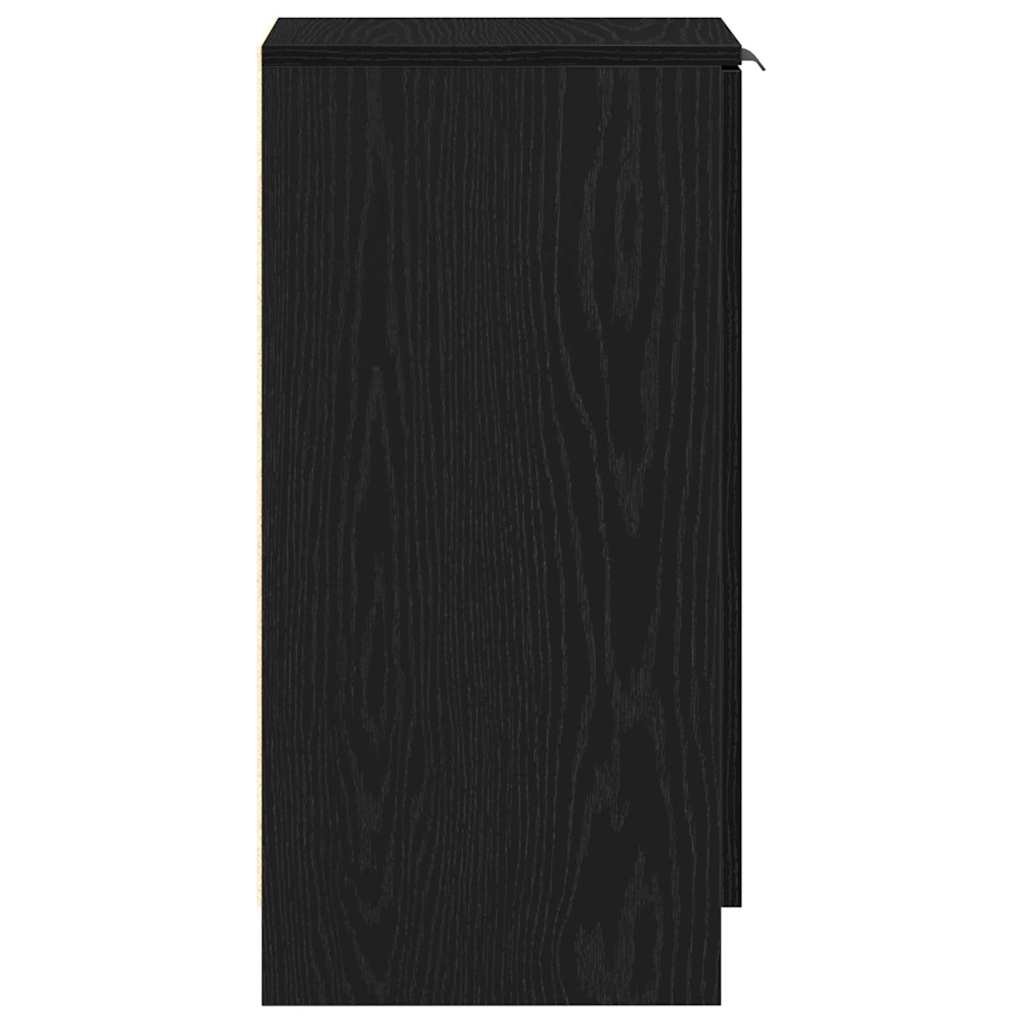 Sko Skap med hylle Svart Eik 29,5 x 35 x 70 cm Konstruert tre