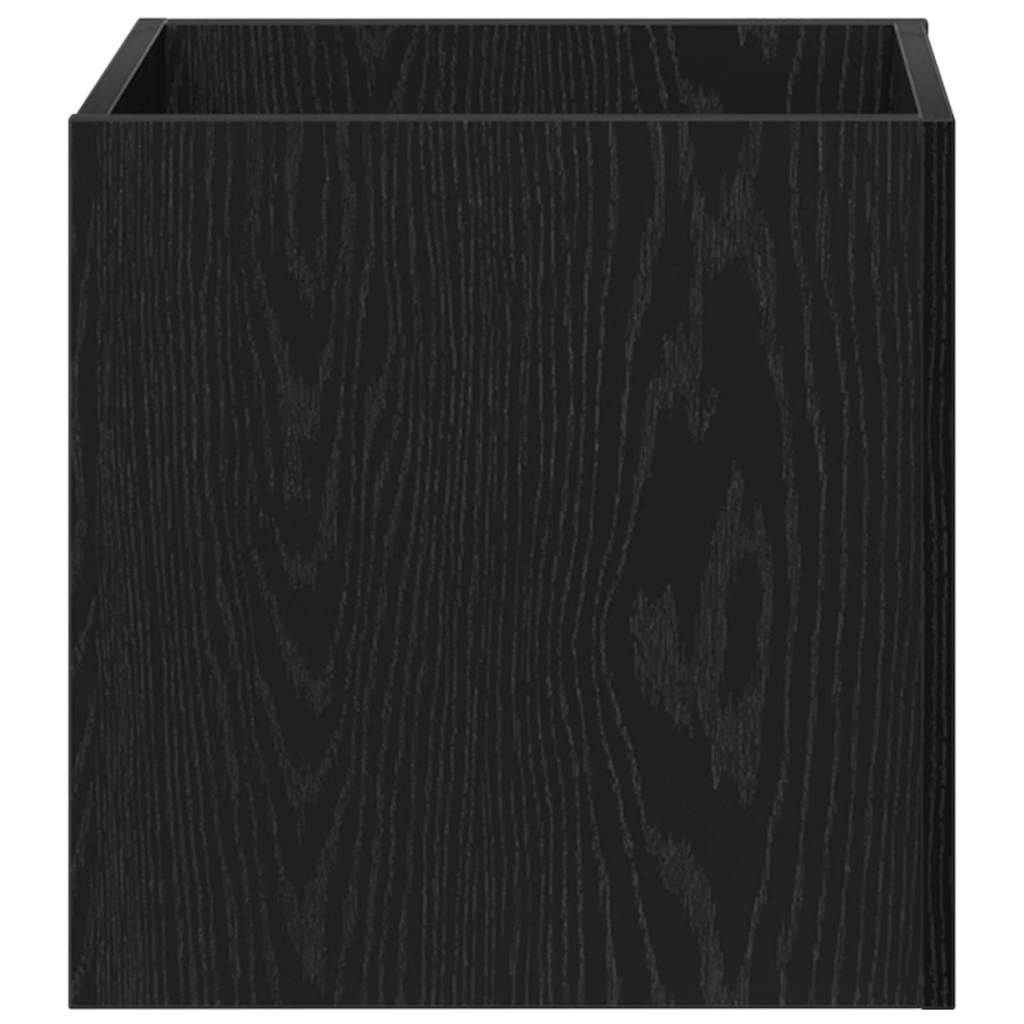 Blomsterkasse Svart Eik 40 x 40 x 40 cm Konstruert tre