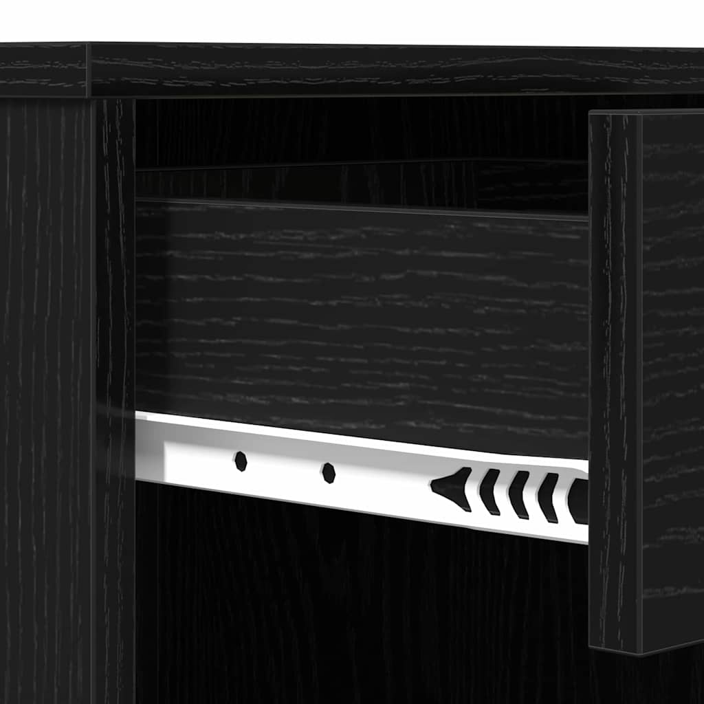 Kosmetisk skap Svart Eik 80 x 40 x 75 cm Konstruert tre
