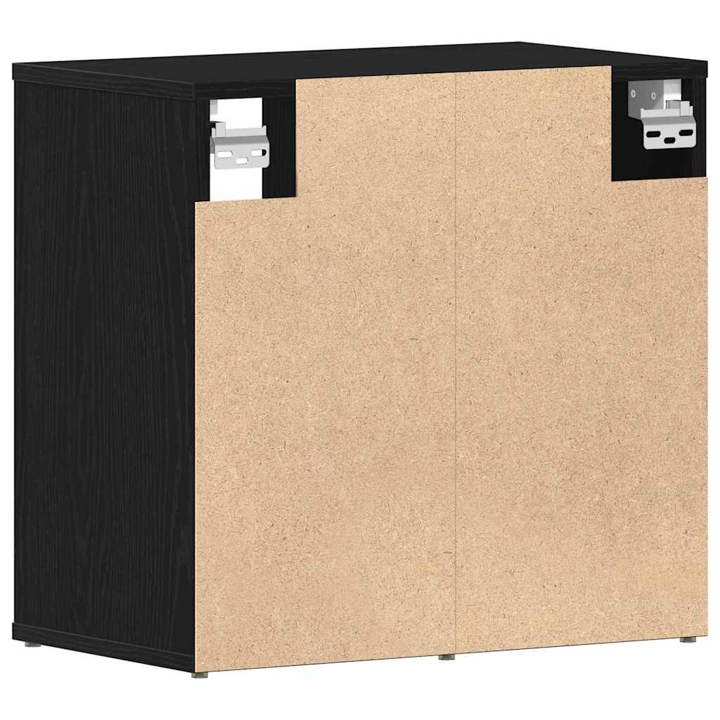 Sko Skap med hylle Svart Eik 52 x 30 x 50,5 cm Konstruert tre