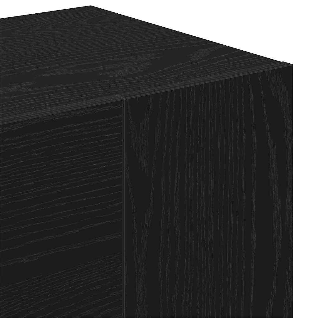 Gangskap med hylle Svart Eik 97,5 x 37 x 99 cm Konstruert tre
