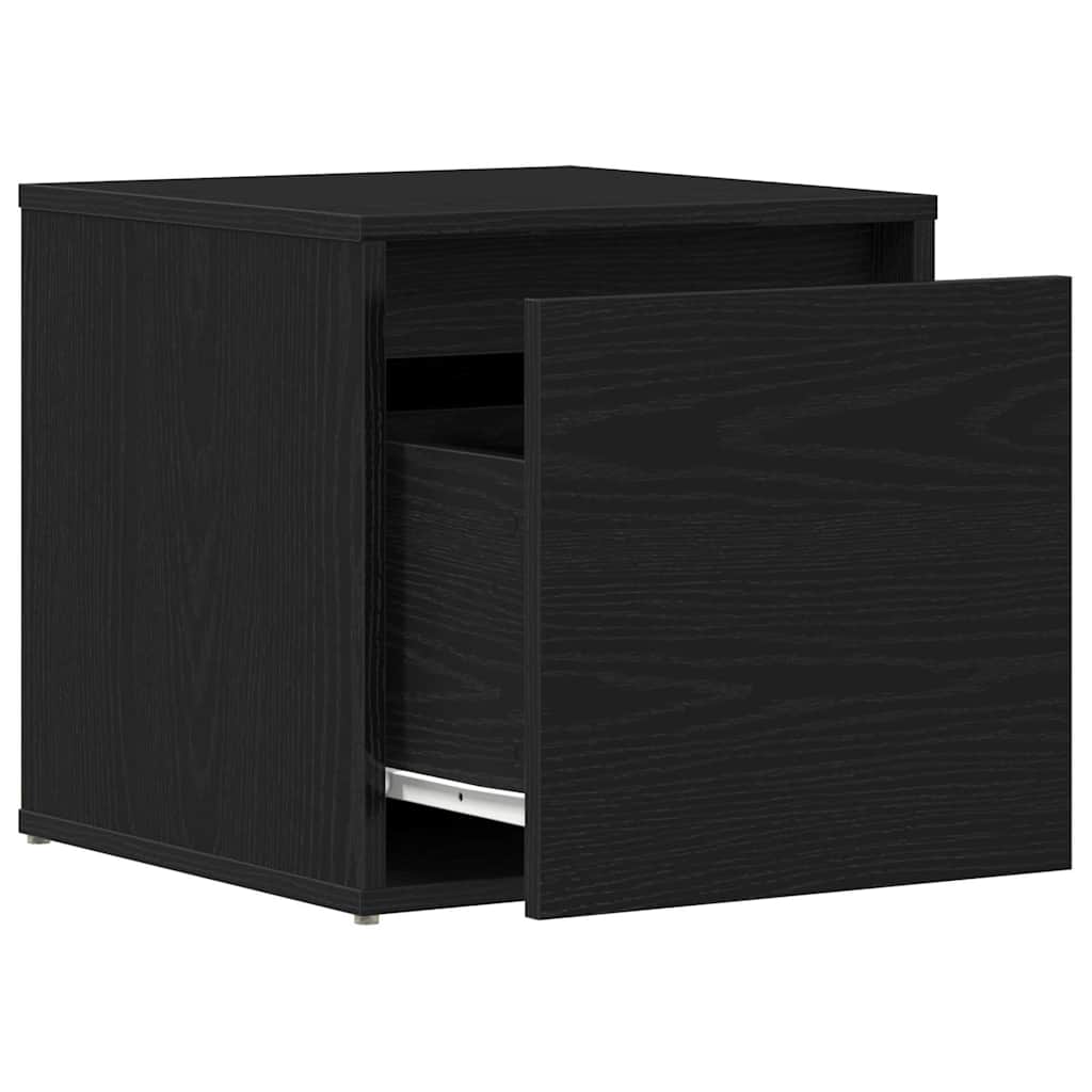 Kommode med skuff Svart Eik 40,5 x 40 x 40 cm Konstruert tre