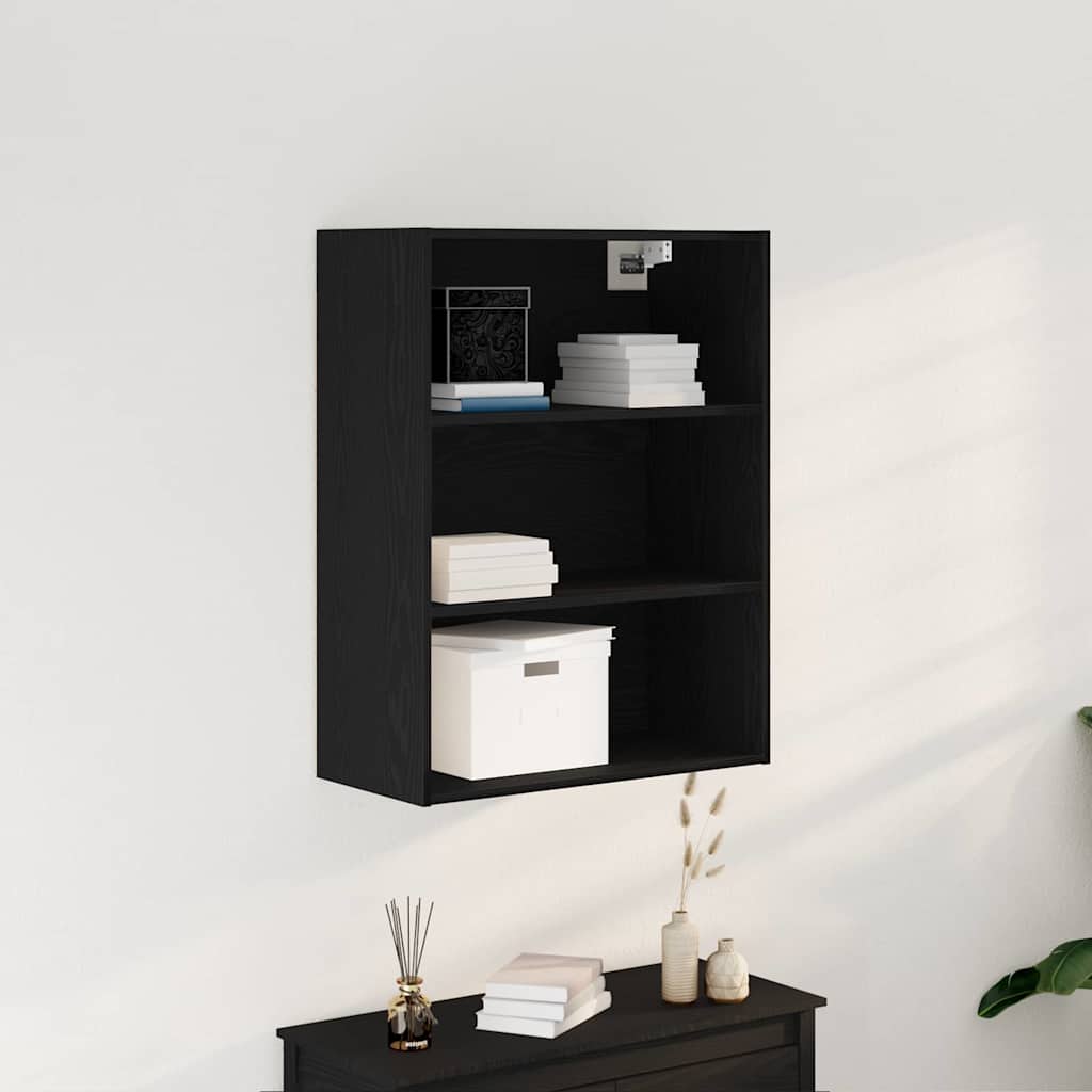 Hengende Veggskap Svart Eik 69,5 x 32,5 x 90 cm Konstruert tre