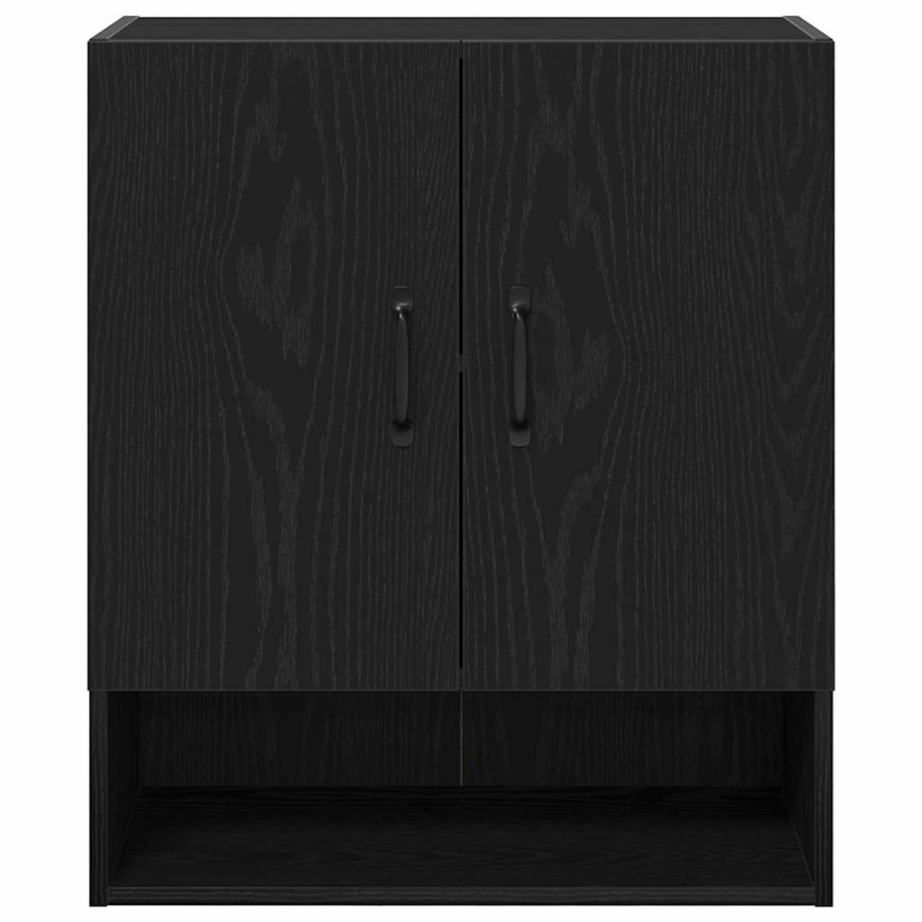 Veggskap Veggmontert Svart Eik 60 x 30 x 70 cm Konstruert tre