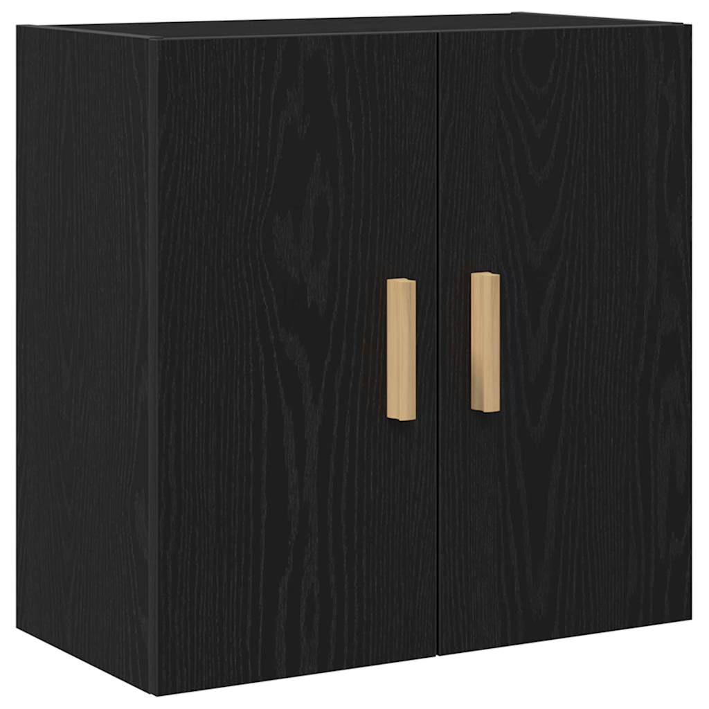 Veggskap Veggmontert Svart Eik 60 x 30 x 60 cm Konstruert tre