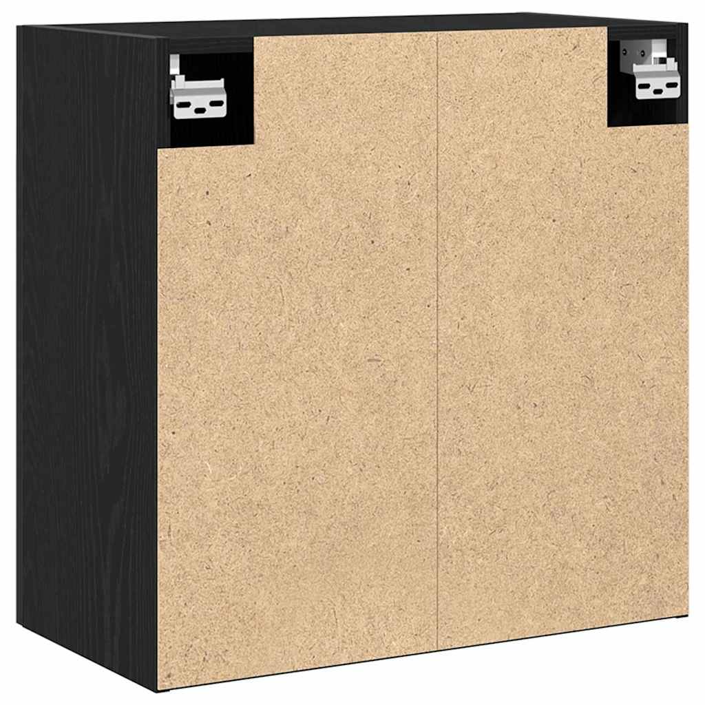 Veggskap Veggmontert Svart Eik 60 x 30 x 60 cm Konstruert tre