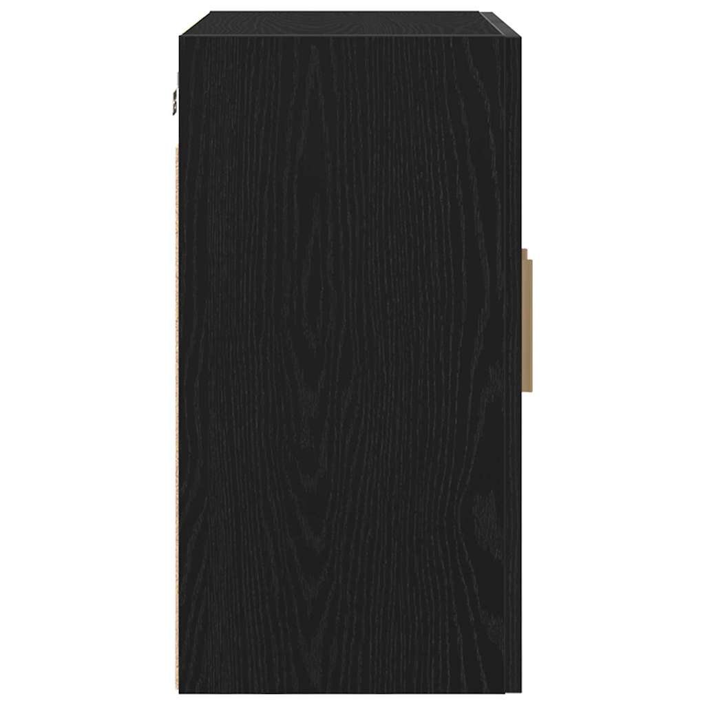 Veggskap Veggmontert Svart Eik 60 x 30 x 60 cm Konstruert tre