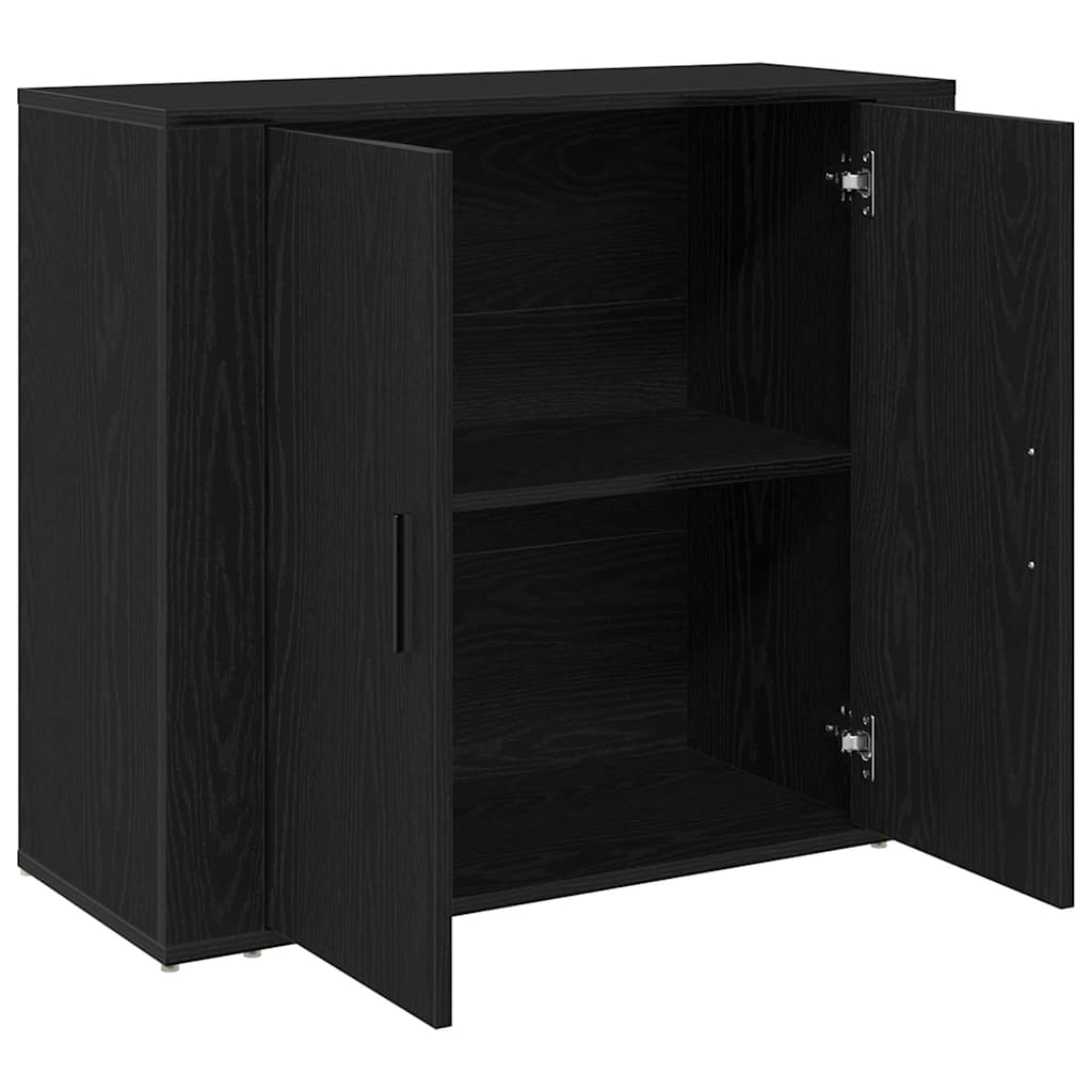 Serviesskap Svart Eik 80 x 33 x 70 cm Konstruert tre vidaXL